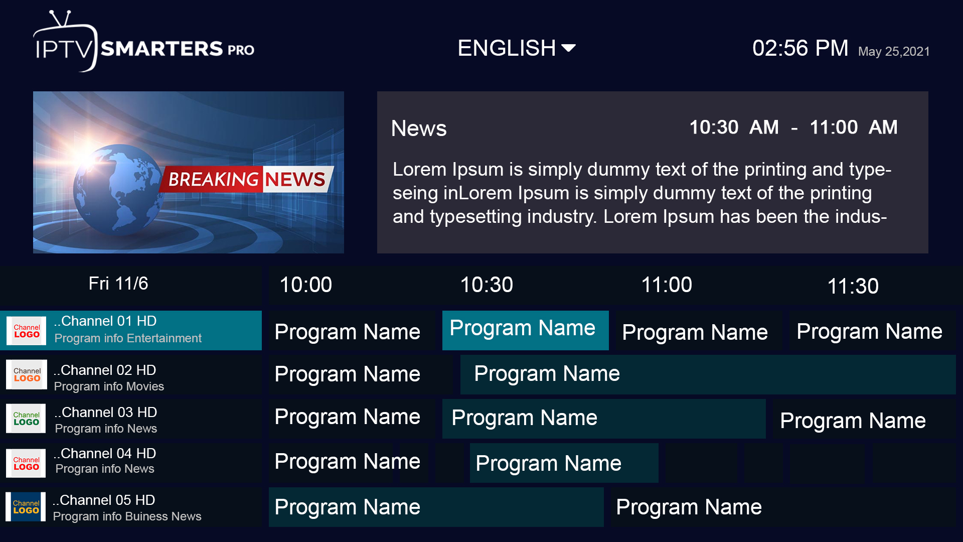 OFFICIEL IPTV SMARTERS PRO - EPG